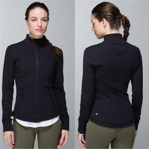 Lululemon Forme Jacket II Brushed Black Define Coat Thumbholes Athletic Sz 10